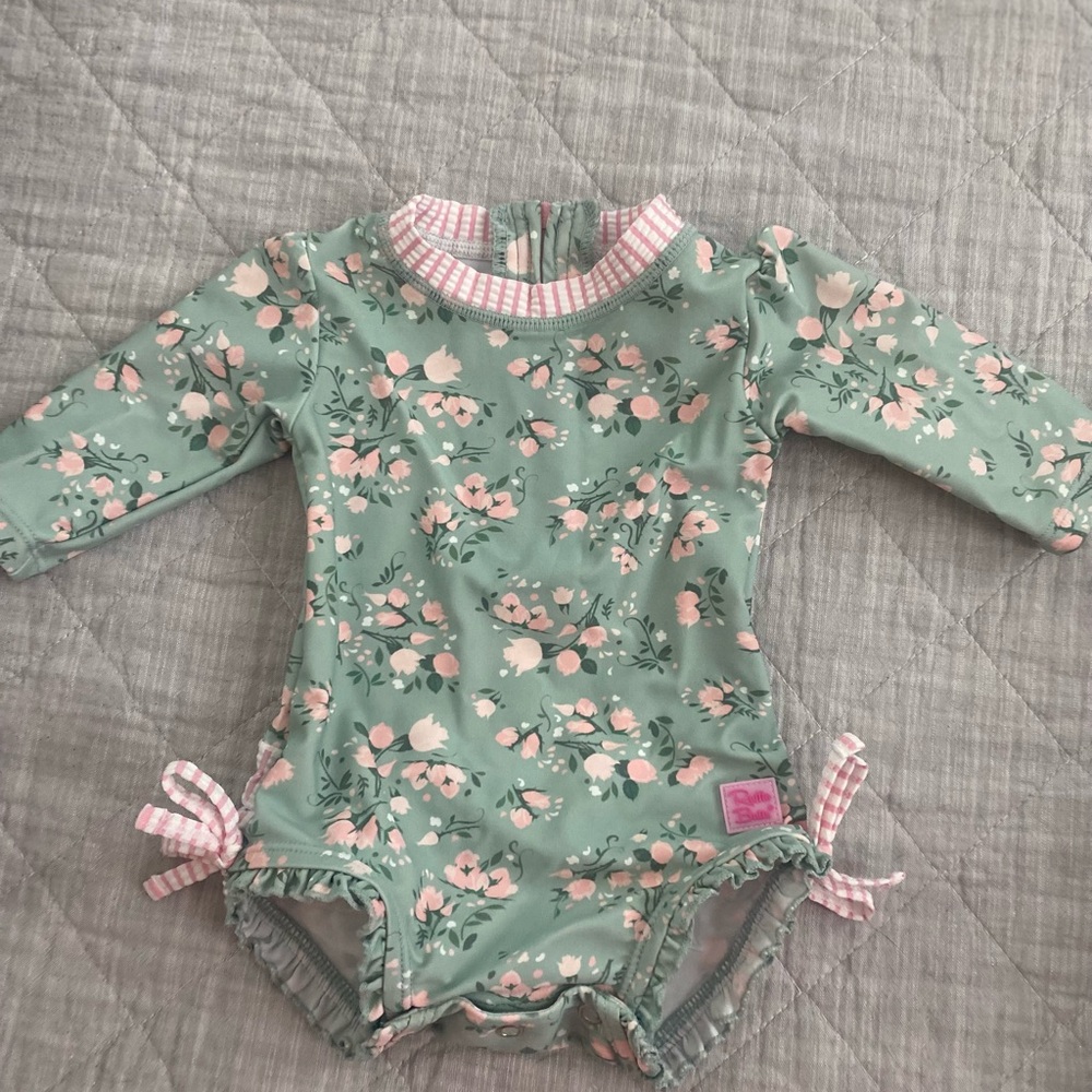Ruffle Butts Long Sleeve Swim